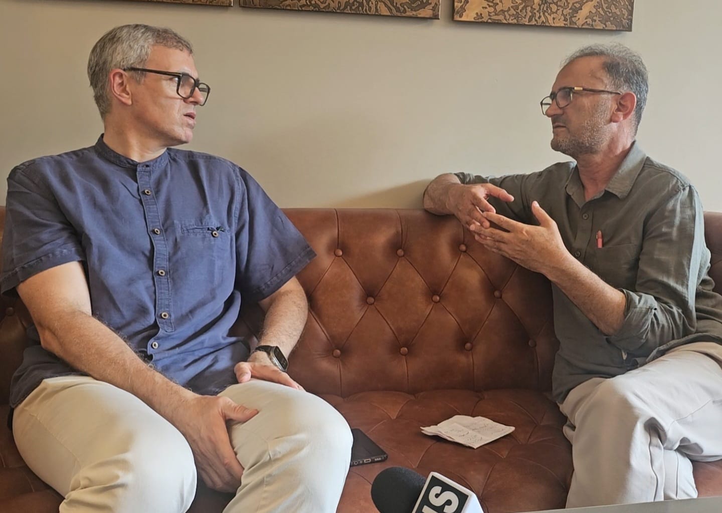 KNS Chief During Candid Chat with CM Omar Abdullah